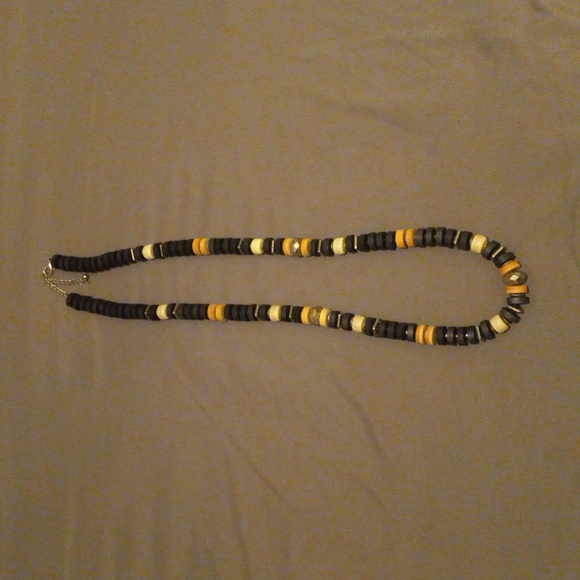Chico's Adjustable Necklace with Black Wood Beads - Picture 1 of 5